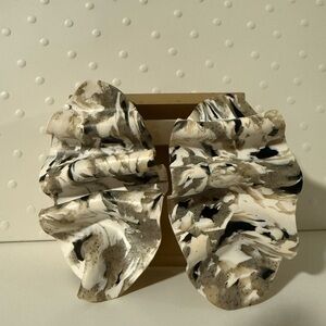 Abstract Black and White Statement Earrings